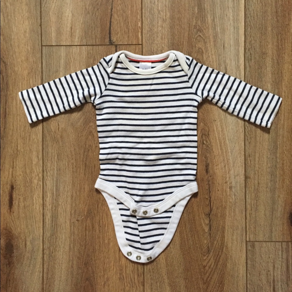 Long sleeve striped onesie